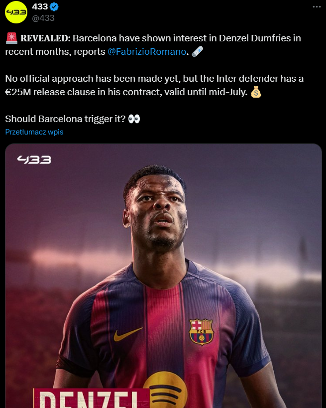 NOWY PIŁKARZ na liście życzeń Barcelony!